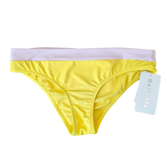 NEW! Athleta Bikini Bottoms Chroma Yellow Medium - Picture 1 of 6